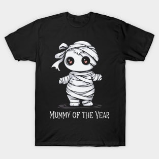 Halloween T-Shirt, Mummy of the Year Shirt, Mom's Spooky Tee, Fun Mummy Design, Women's Top, Family Halloween Apparel T-Shirt